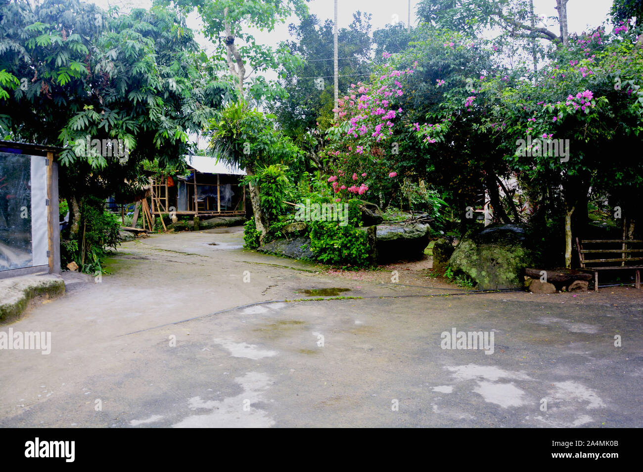 Tags Architektur, Asien, asiatische Dorf, Hintergrund, schöne Gebäude, sauber, sauberste, sauberste Dorf Stockfoto