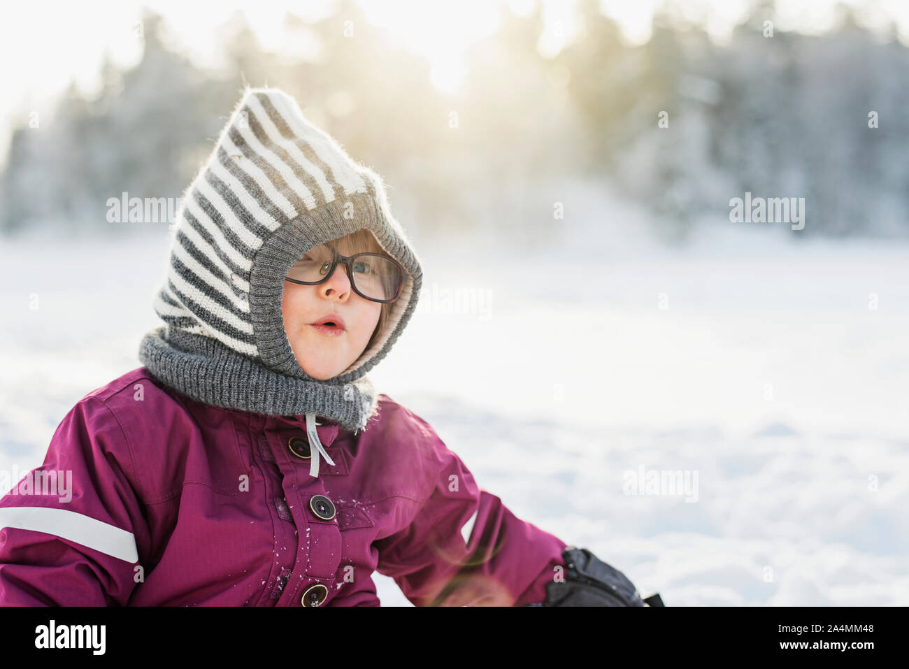 Mädchen im winter Stockfoto