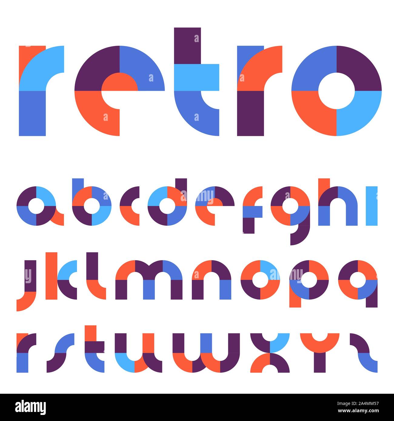 Retro type Font Stock Vektor