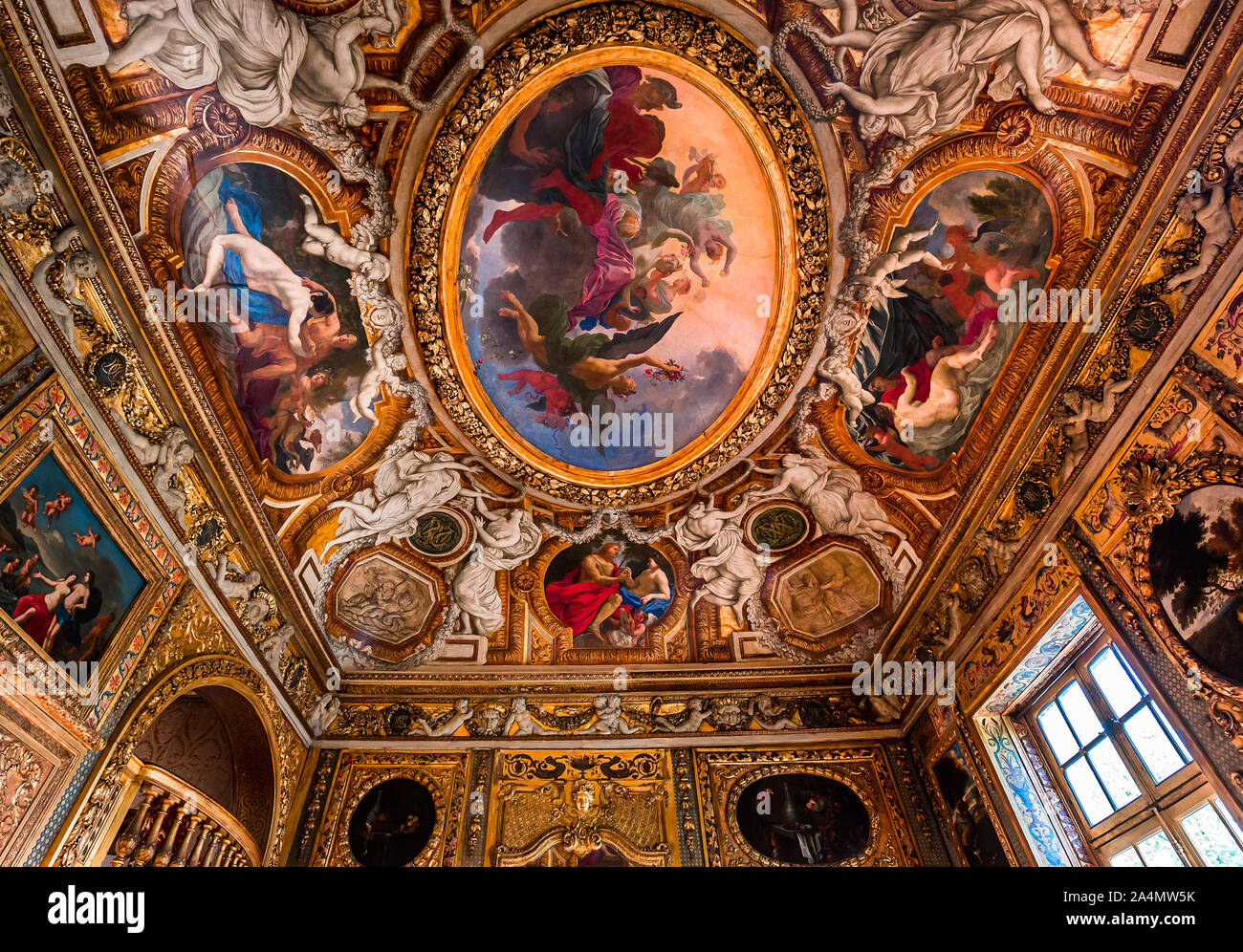 PARIS, Frankreich, 12. Oktober 2019: Interieur und Dekor des Hotels de Lauzun, Oktober 12, 2019, Paris, Frankreich Stockfoto