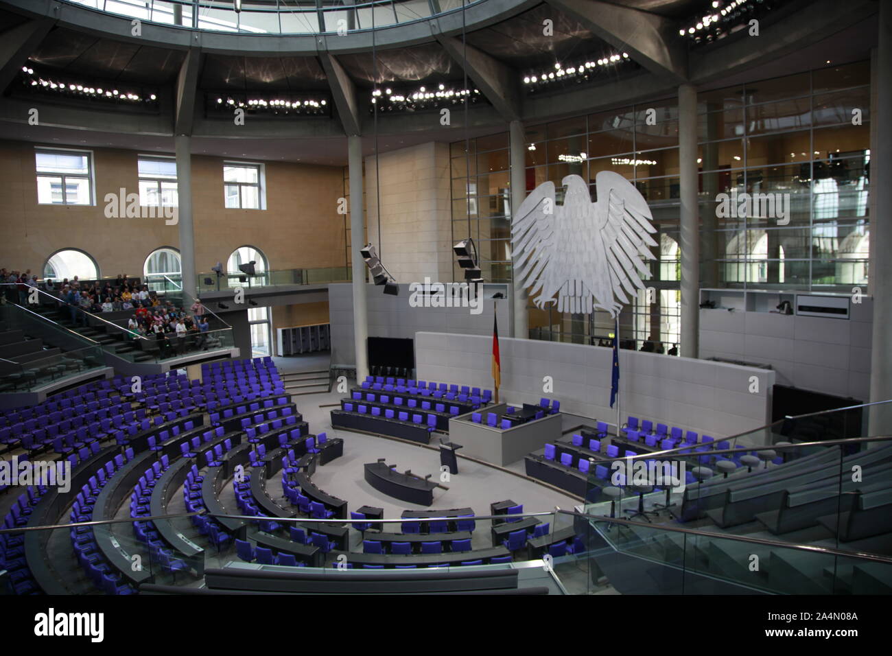 Das Reichstagsgebäude Berlin Reichstag, Bundestag, Politik, erbaut 1984-1894, Architekt: Paul Wallot, Umbau 1995-1999, Architekt: Sir Norman Foster, Stockfoto