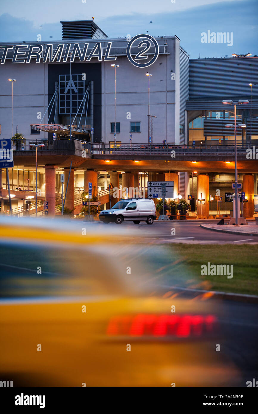 Bau von Terminal am Flughafen Arlanda, Stockfoto