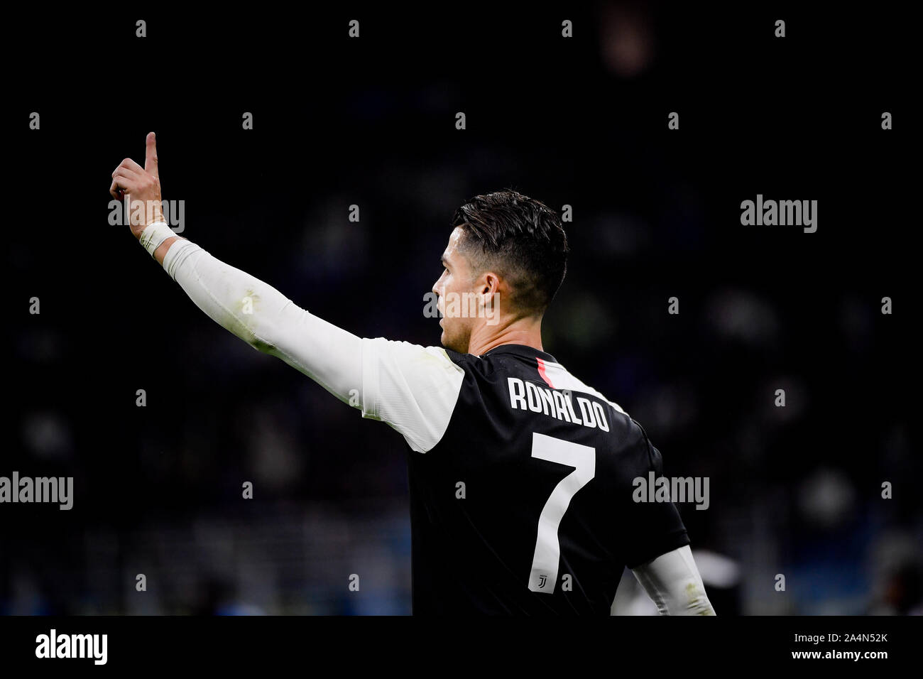 Juventus Spieler Cristiano Ronaldo während des Inter-Juventus Fußballspiel im Stadion San Siro Stockfoto