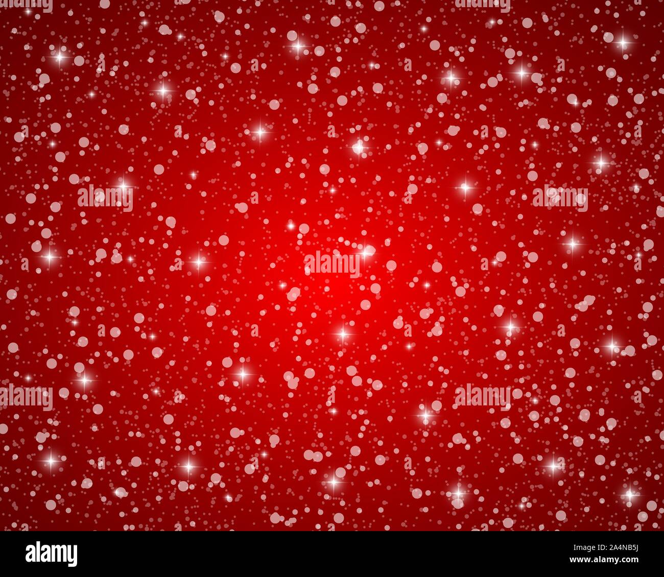 Weihnachten rot glänzenden Hintergrund mit Schneeflocken und Sternen Stock Vektor