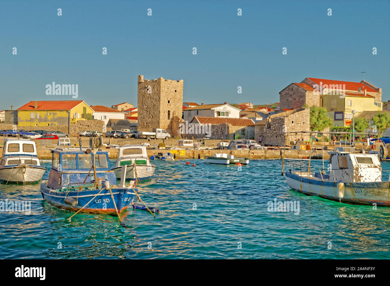 Haffkrug Hafen in der Nähe von Zadar, Kroatien. Stockfoto