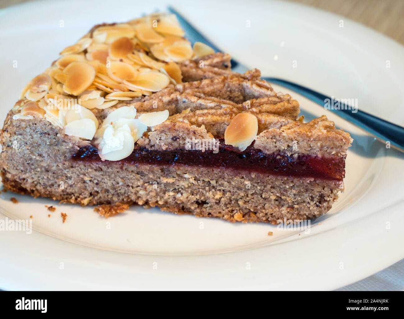Frische Linzer Torte Stockfoto