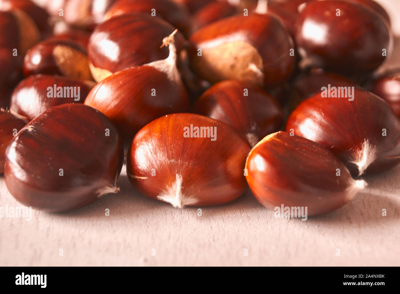 Kastanien sehr süß und lecker Stockfoto