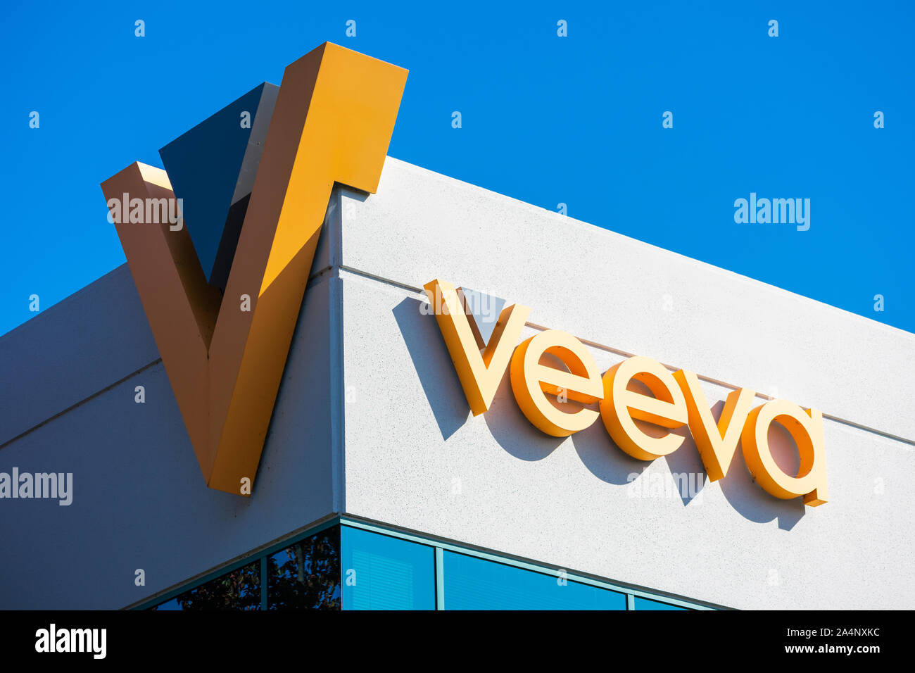 Veeva Systems unterzeichnen in der Nähe von Cloud-Computing-Unternehmen, das sich auf Pharma- und Life-Science-Industrie Anwendungen Stockfoto