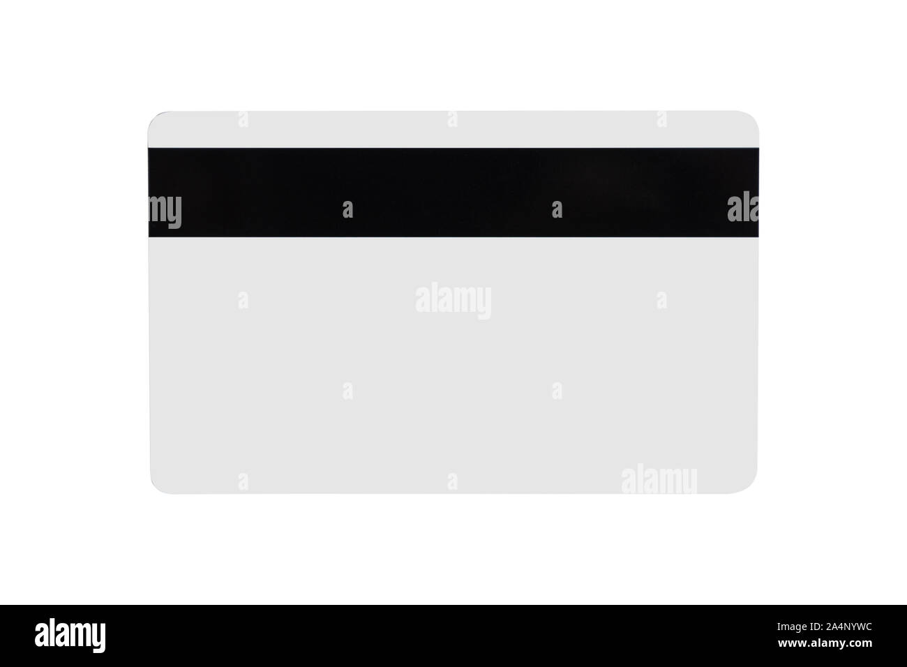 Bank Kreditkarte auf weißem Hintergrund. Leer. Mockup für Design. Stockfoto