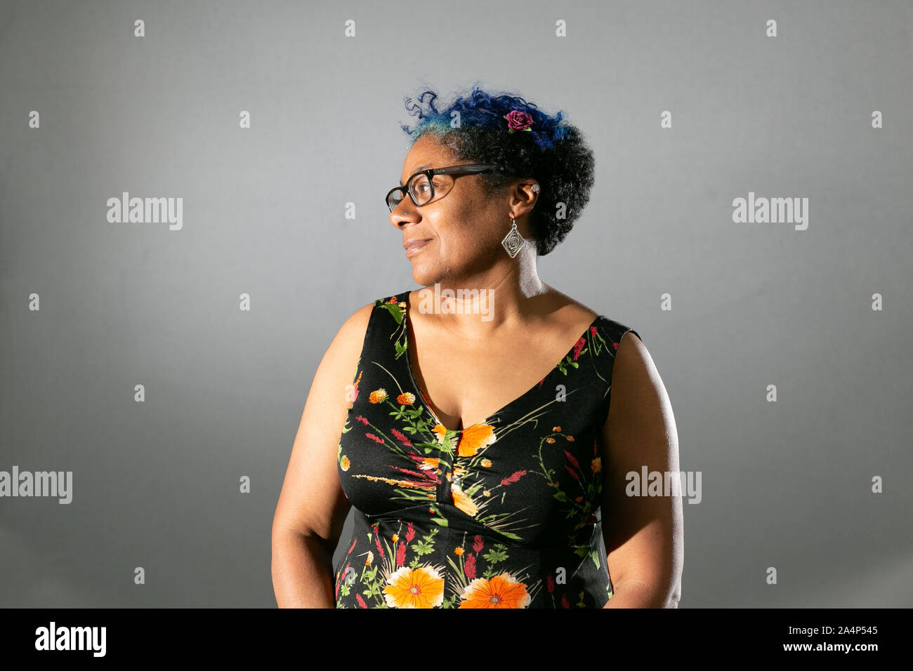 Edinburgh, Schottland, Großbritannien, 23. Aug 2019. Abgebildet auf dem Edinburgh Book Festival, der britische Schriftsteller Patrice Lawrence Stockfoto