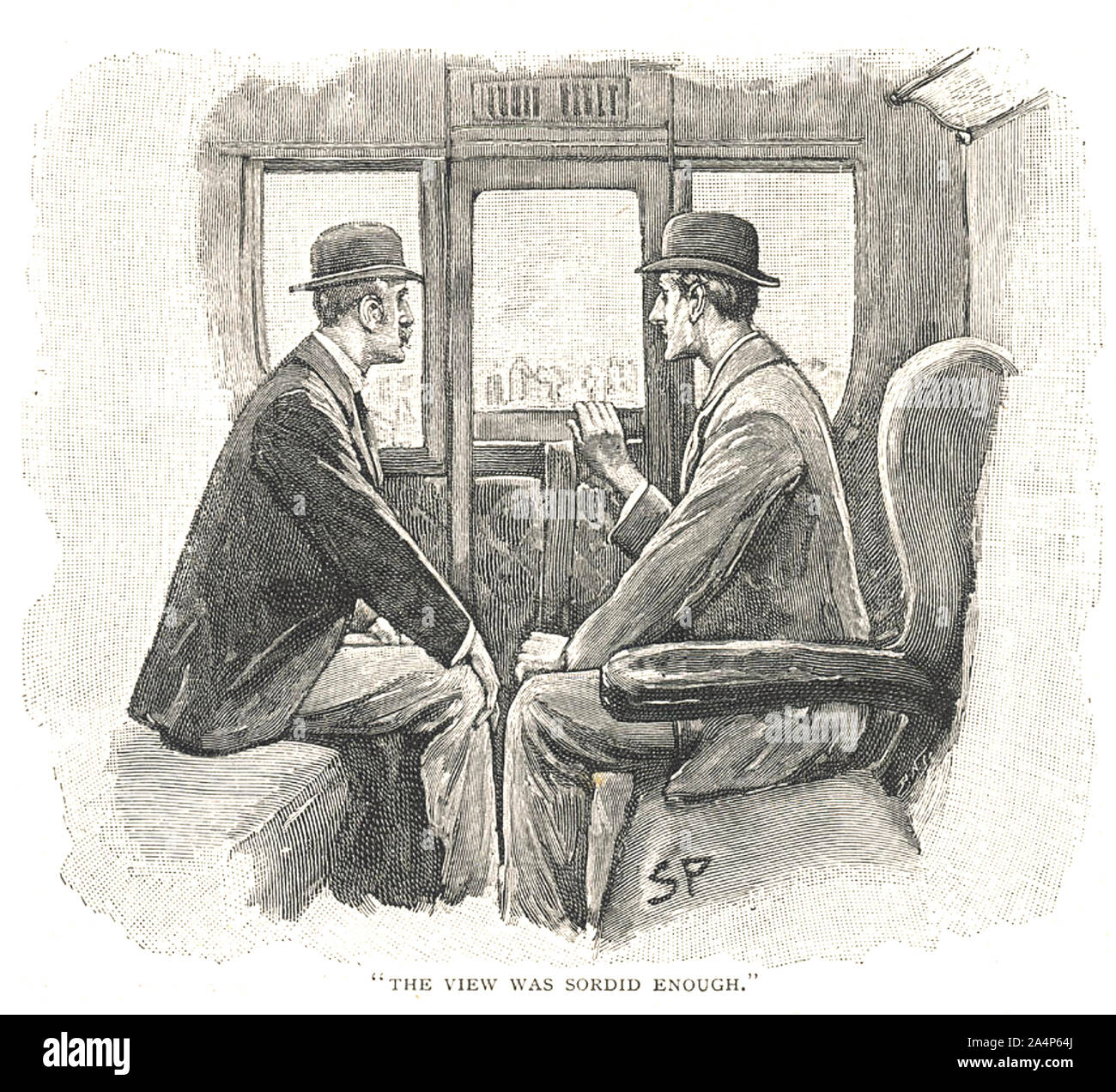 Die ABENTEUER DER NAVAL VERTRAG 1893 Sherlock Holmes Kurzgeschichte von Arthur Conan Doyle. Holmes im rechten mit Dr. Watson. Stockfoto