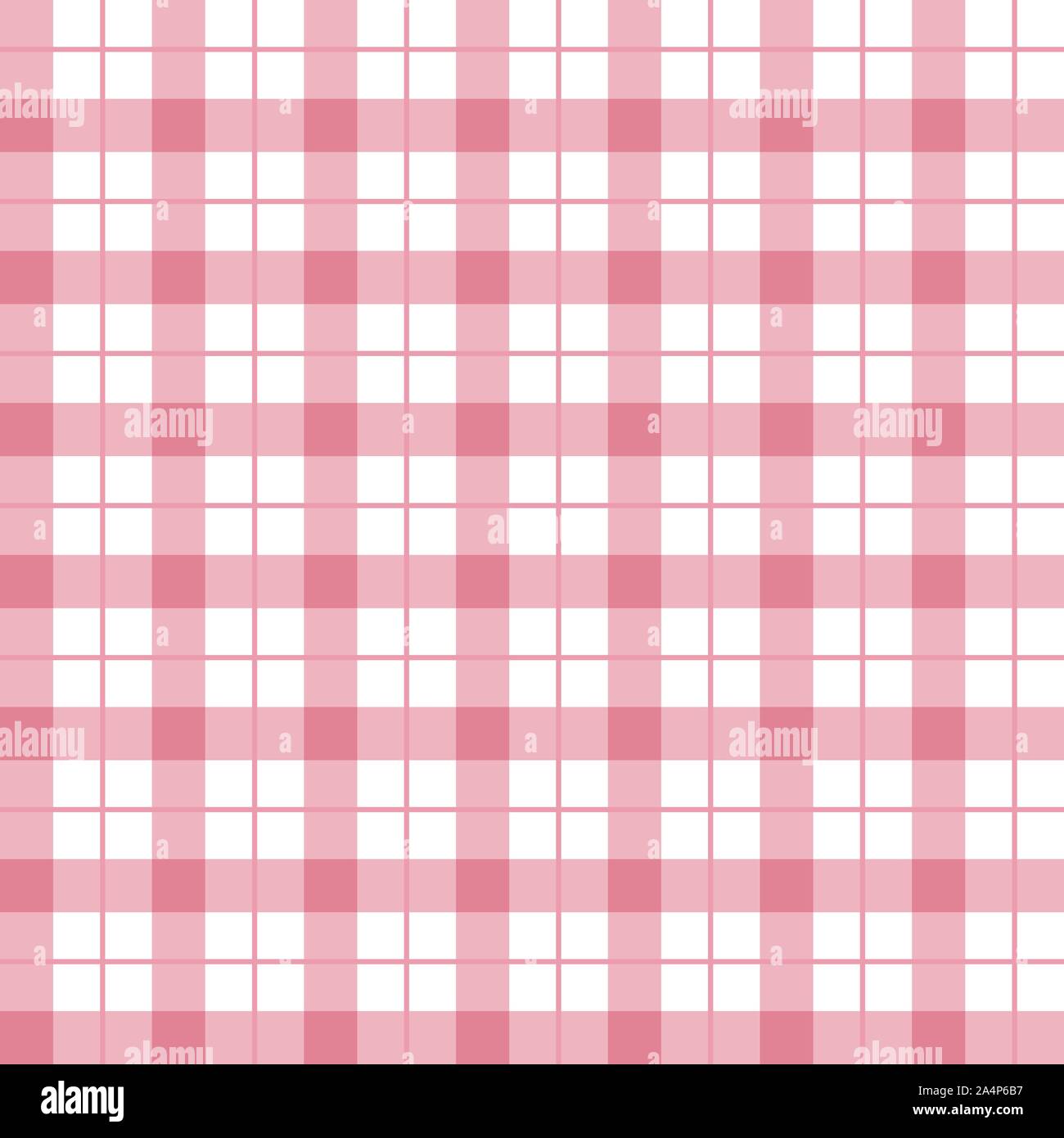 Rosa und weiß karierten Textur. Rosa kariert nahtlose Muster für ein Picknick. Pink Gingham nahtlose Hintergrund. Karierten Hintergrund für Textil. Vektor Stock Vektor