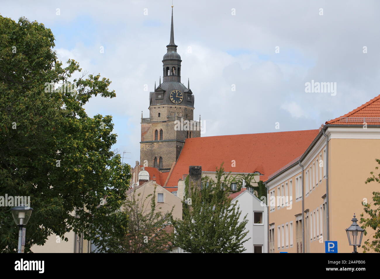 Historische Gebäude im Zentrum der Stadt Brandenburg an der Havel in Ostdeutschland Stockfoto