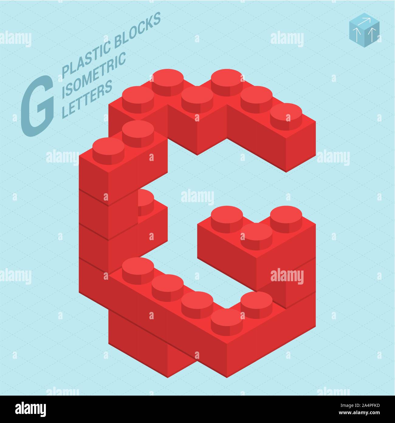 Kunststoff Blöcke Briefe Stock Vektor