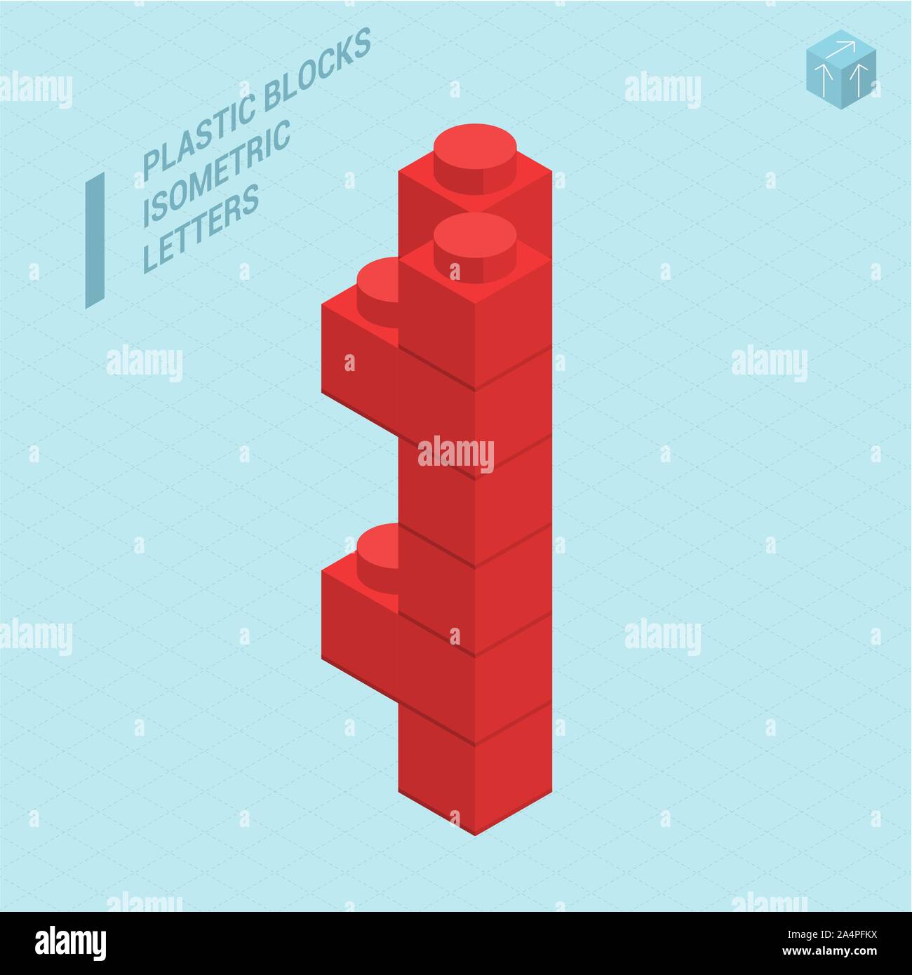 Kunststoff Blöcke Briefe Stock Vektor