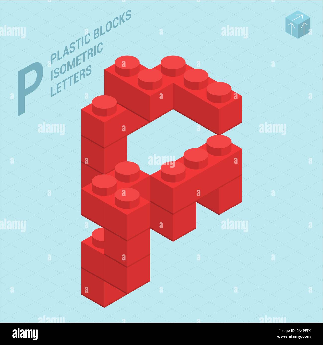 Kunststoff Blöcke Briefe Stock Vektor