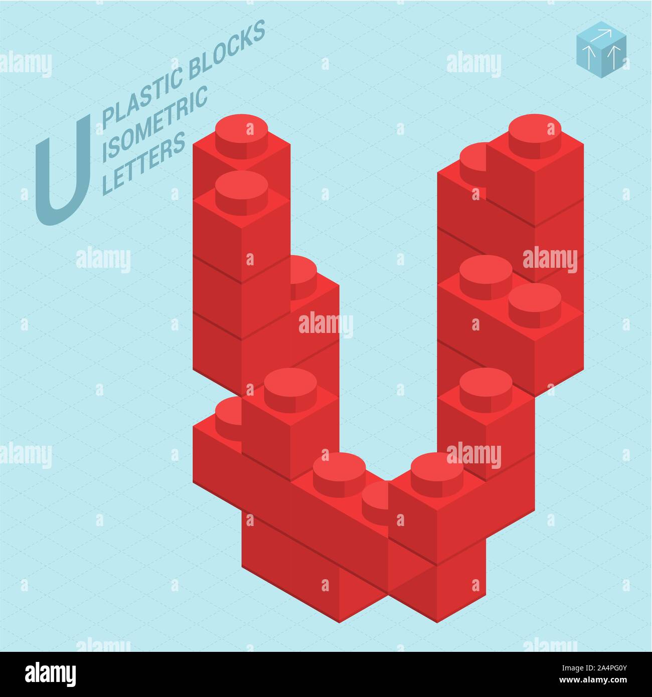 Kunststoff Blöcke Briefe Stock Vektor