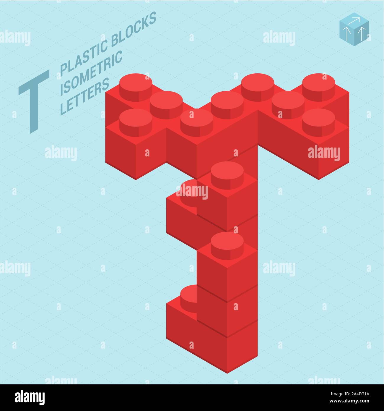 Kunststoff Blöcke Briefe Stock Vektor