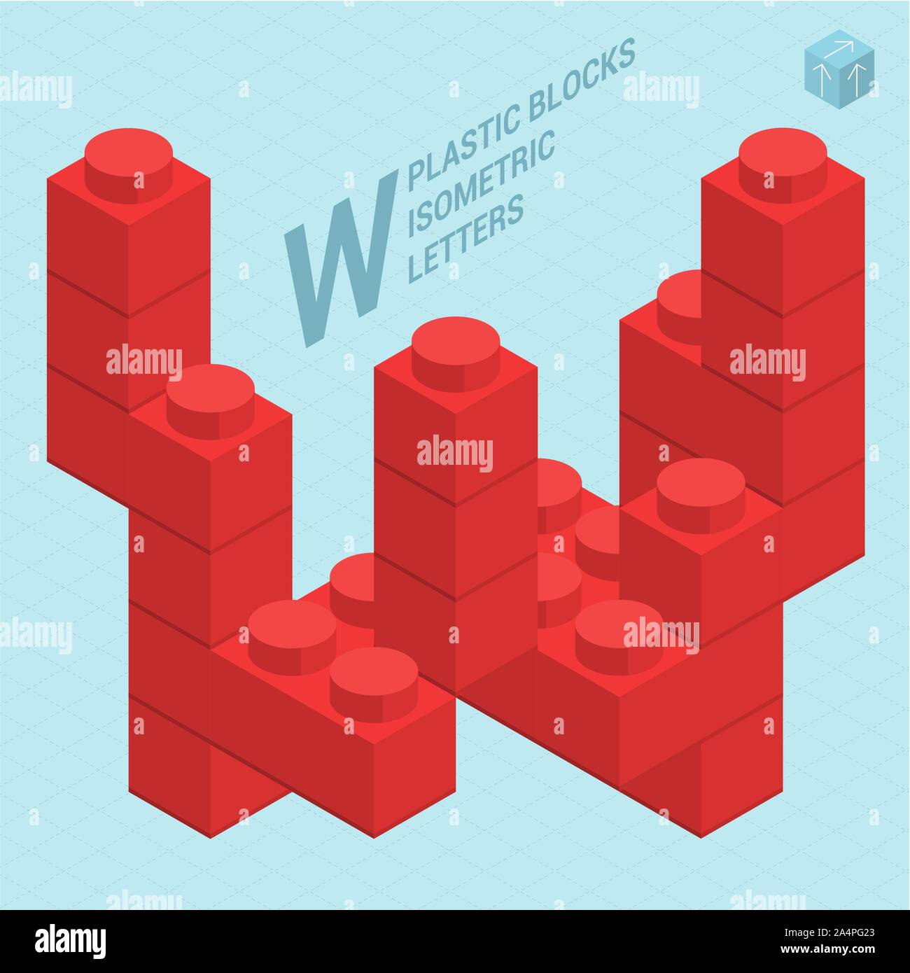 Kunststoff Blöcke Briefe Stock Vektor