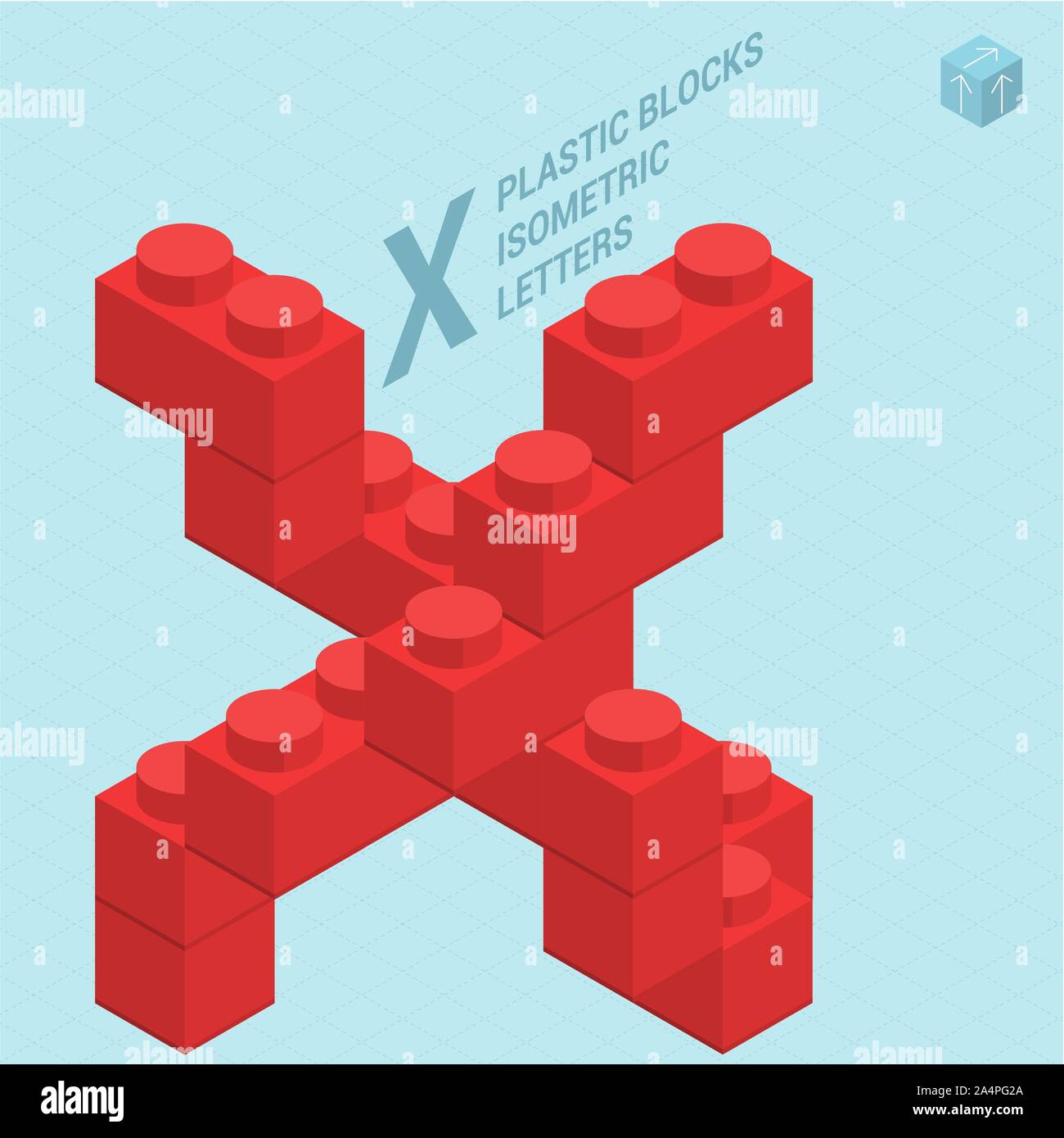 Kunststoff Blöcke Briefe Stock Vektor