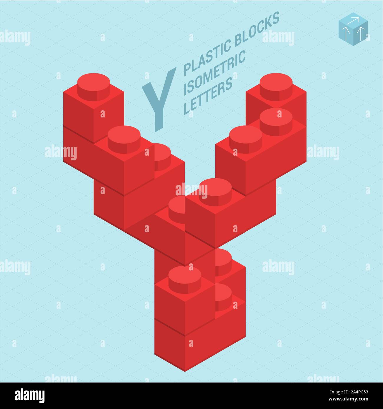 Kunststoff Blöcke Briefe Stock Vektor