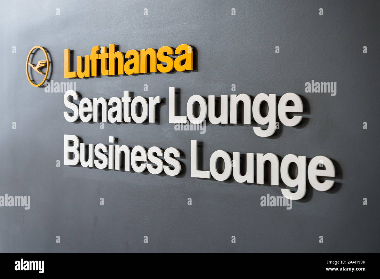 Lufthansa Senator und Business Lounge Stockfoto
