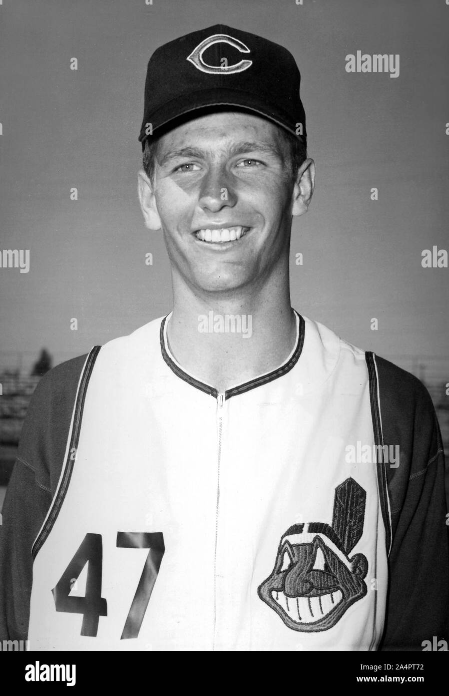 Tommy John war ein Major League Baseball Pitcher, der seine Karriere in den 1960er Jahren begann mit der Cleveland Indians und ist am besten für einen chirurgischen Eingriff zu seinem verletzten Pitching arm, verlängert seine Karriere und ist nun bekannt als Tommy John Chirurgie bekannt. Stockfoto