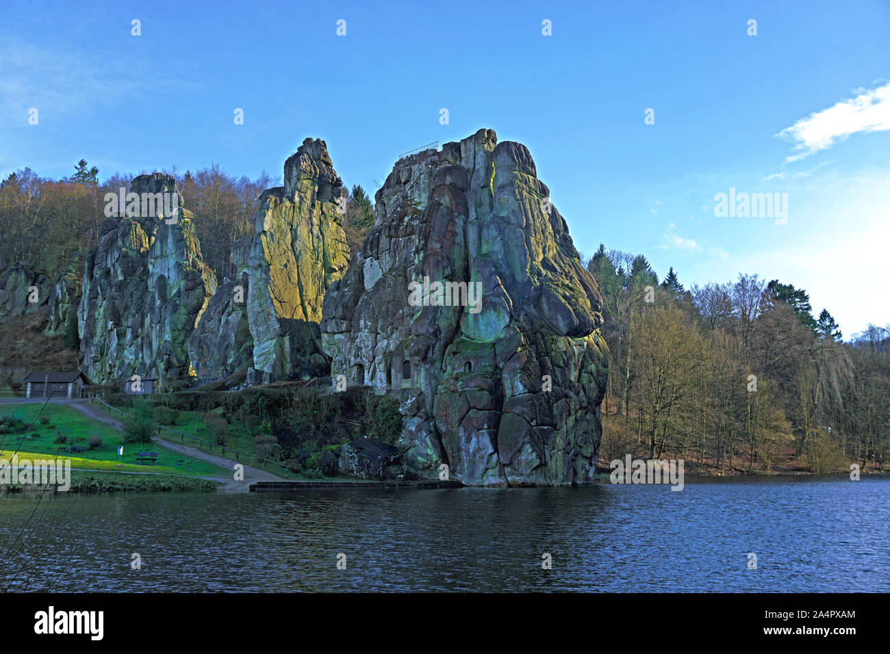 Steinmauern genannt Externsten in Deutschland Stockfoto
