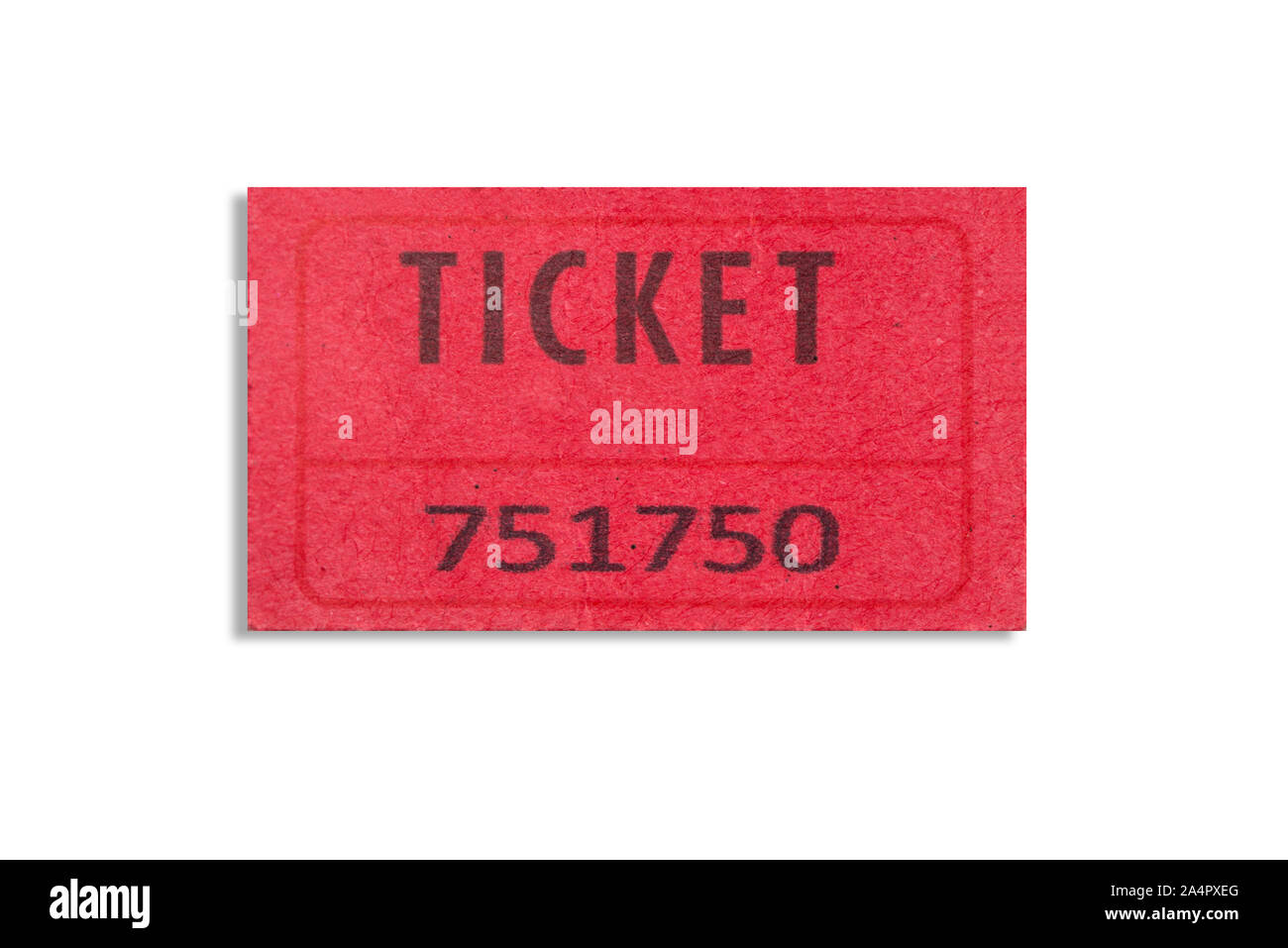 Rote Farbe ticket isoliert Stockfoto