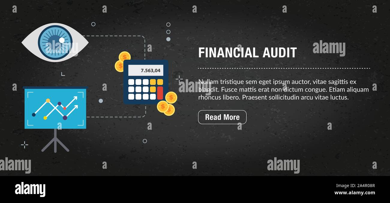 Web Banner für digitales Marketing oder online Werbung auf Webseite, Internet ad, Social Media oder mobile App. Web Banner mit Ikonen des Business, Finanzierung Stock Vektor