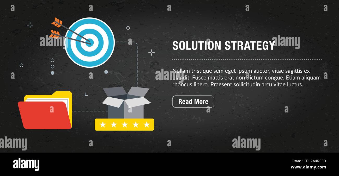 Web Banner für digitales Marketing oder online Werbung auf Webseite, Internet ad, Social Media oder mobile App. Web Banner mit Ikonen des Business, Finanzierung Stock Vektor