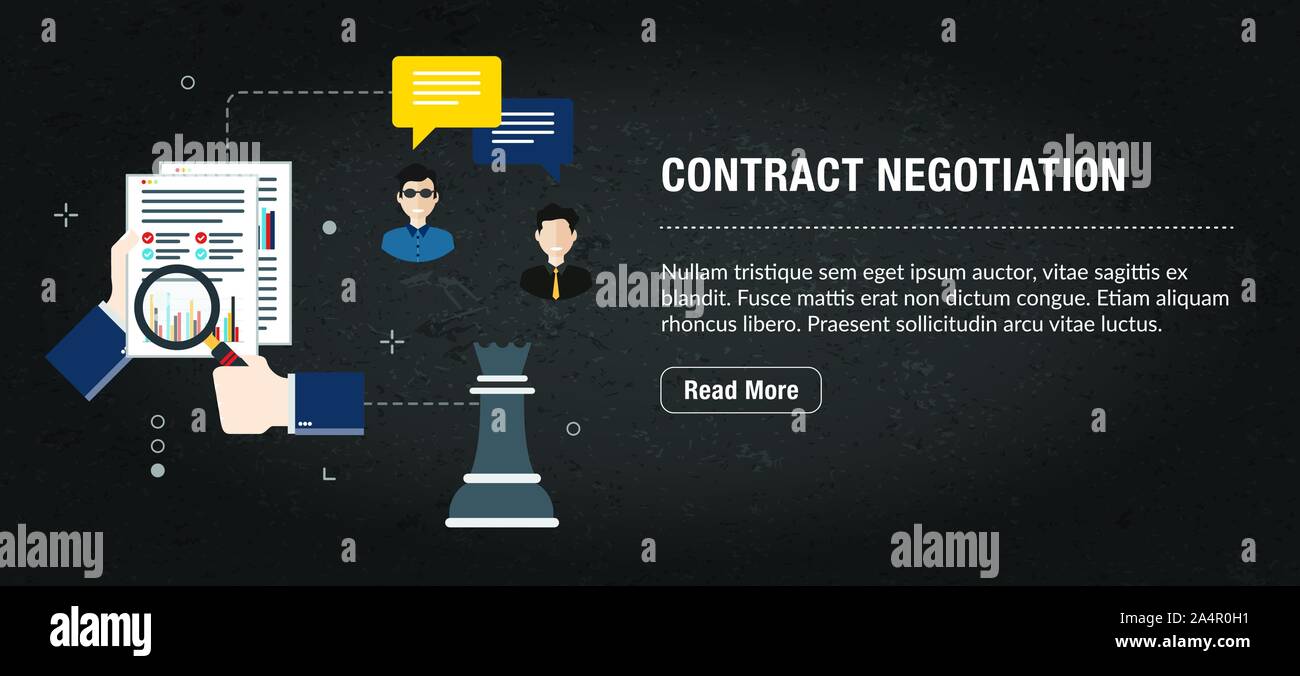 Web Banner für digitales Marketing oder online Werbung auf Webseite, Internet ad, Social Media oder mobile App. Web Banner mit Ikonen des Business, Finanzierung Stock Vektor