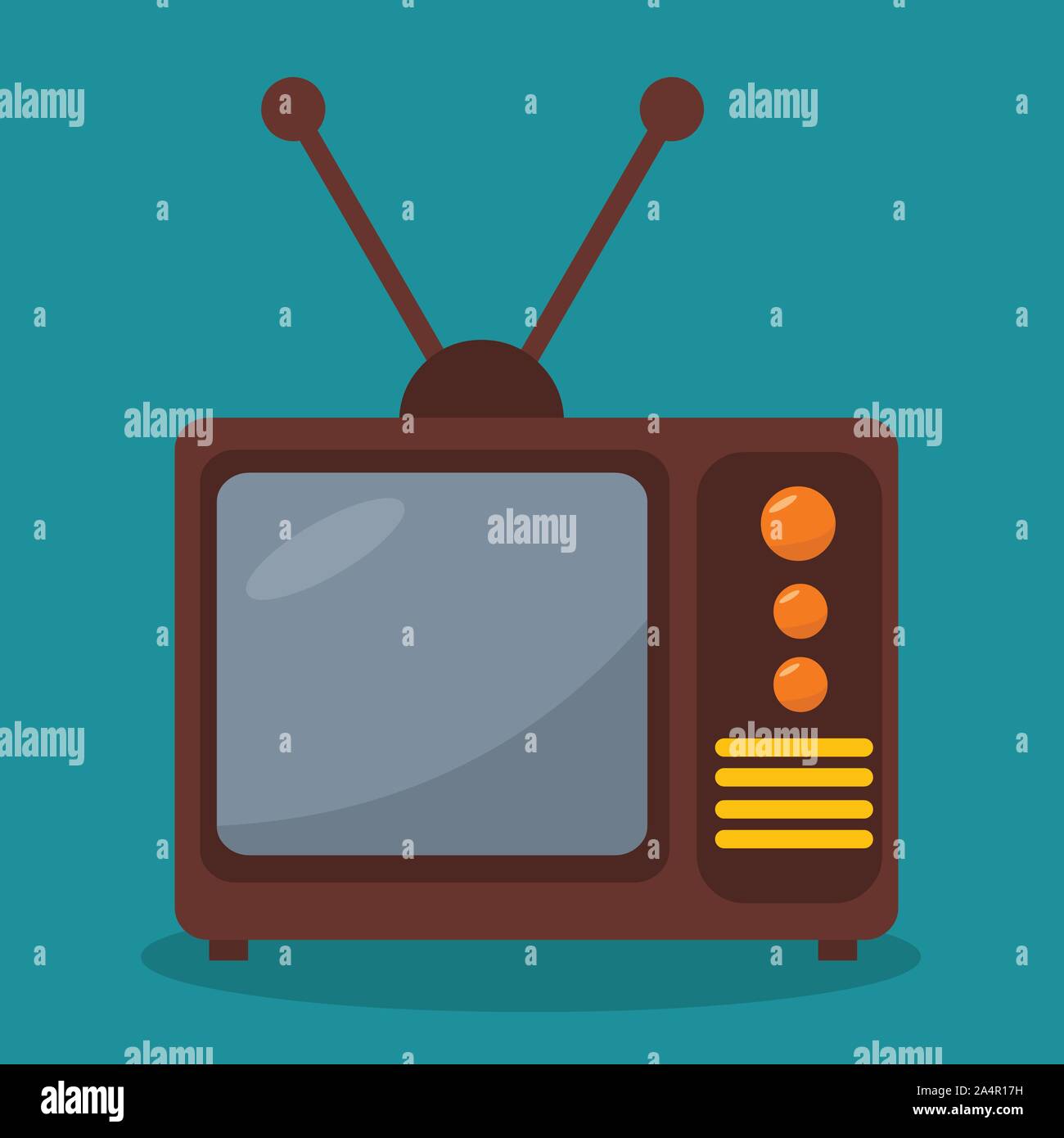 Vintage fernsehen Vector Illustration Stock Vektor