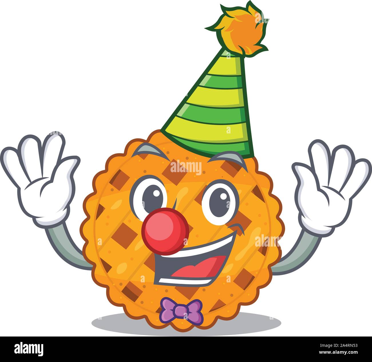 Clown Pumpkin Pie in einem Zeichen jar Stock Vektor