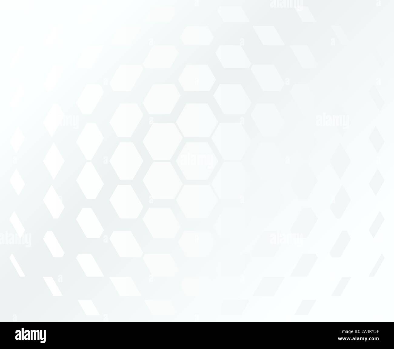 Hexagonal grid weißen und grauen ätherischen Hintergrund. Vektor Design minimale Konzept. Dekorative web Layout, Poster, Banner. Aura abstrakt Hexagon Licht Stock Vektor