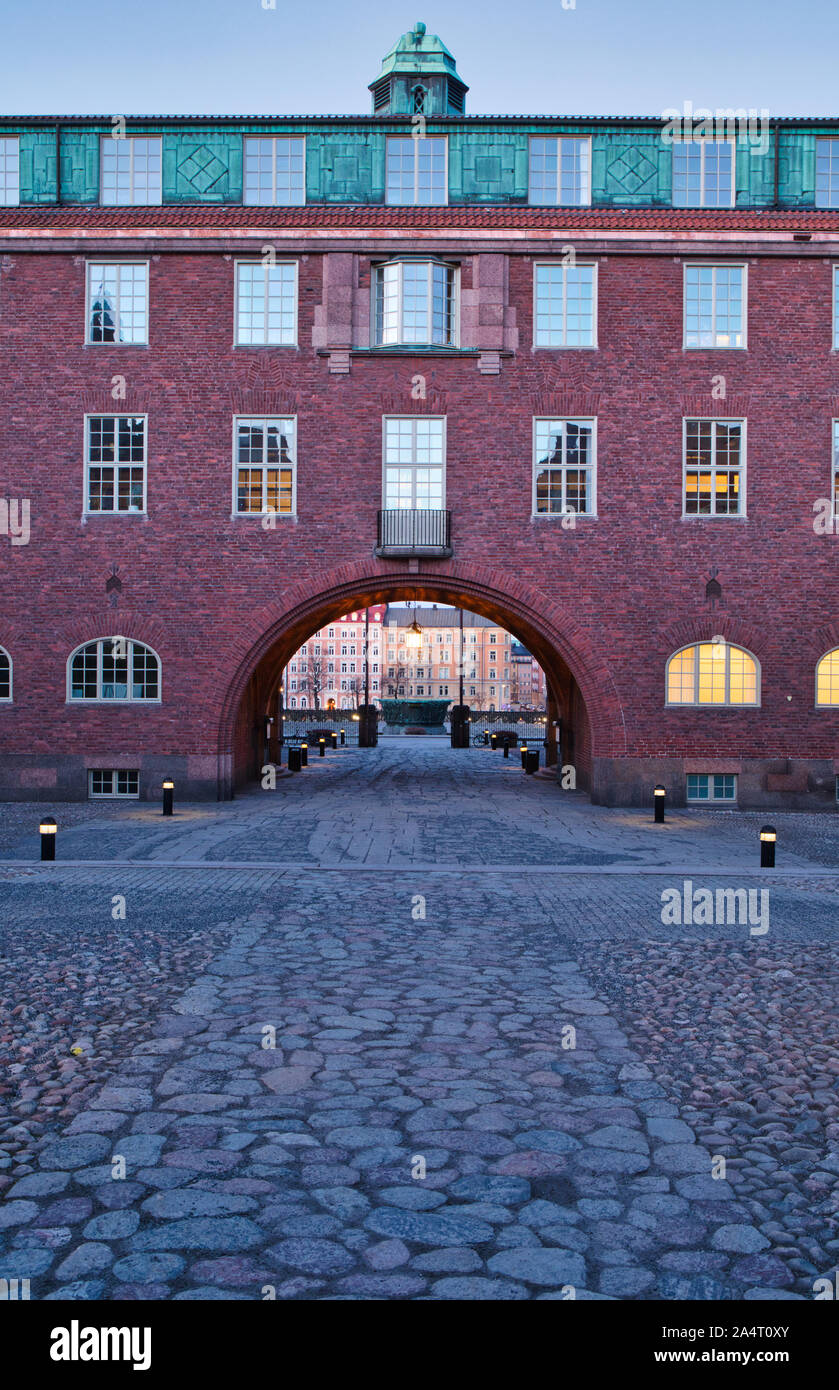 Torbogen, KTH Royal Institut für Technologie (Kungliga Tekniska Hogskolan), Stockholm, Schweden Stockfoto