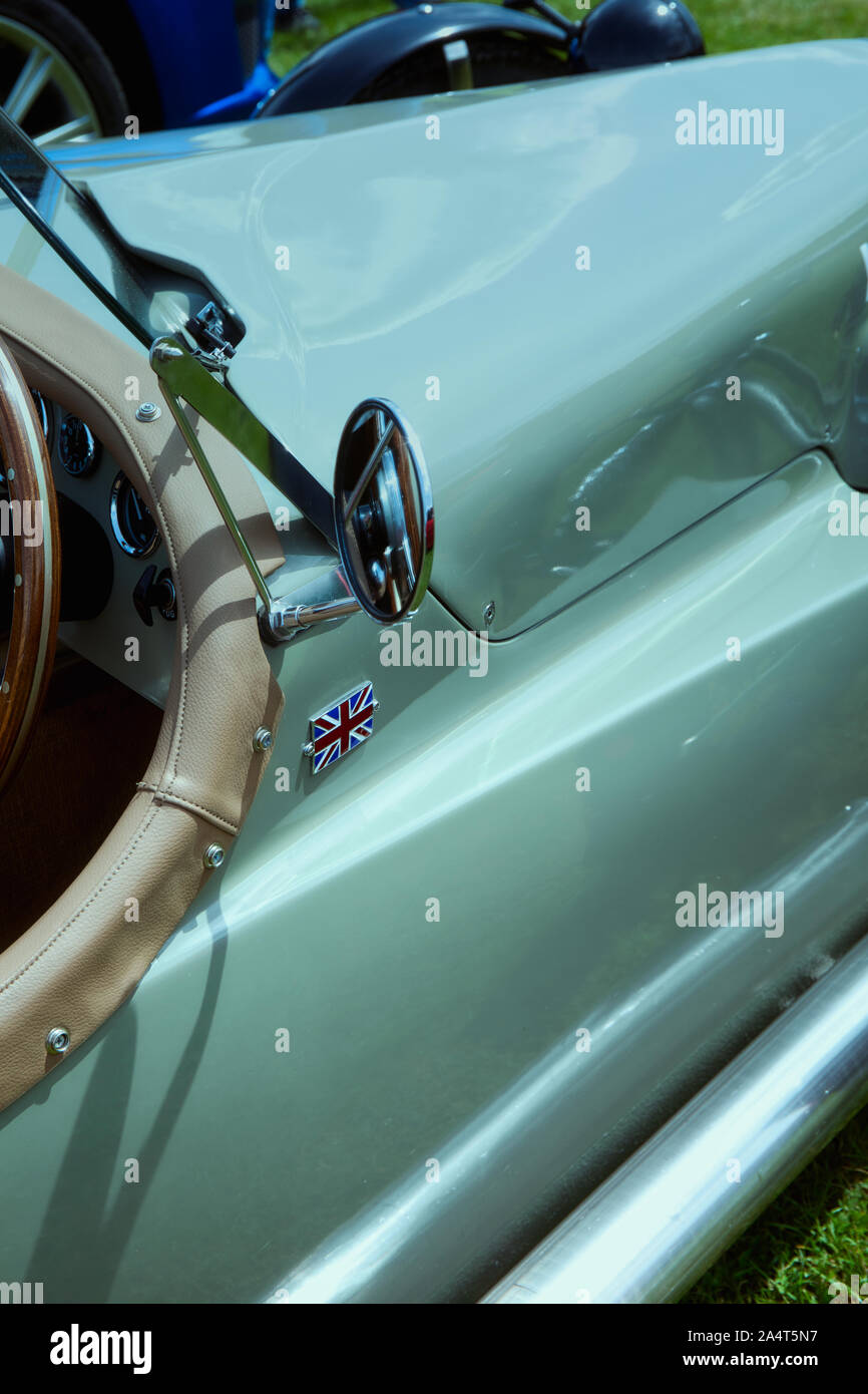 British classic convertible car, Nottingham Transport Festival, Autokarna 2019, Wollaton Park, Nottingham East Midlands, England Stockfoto