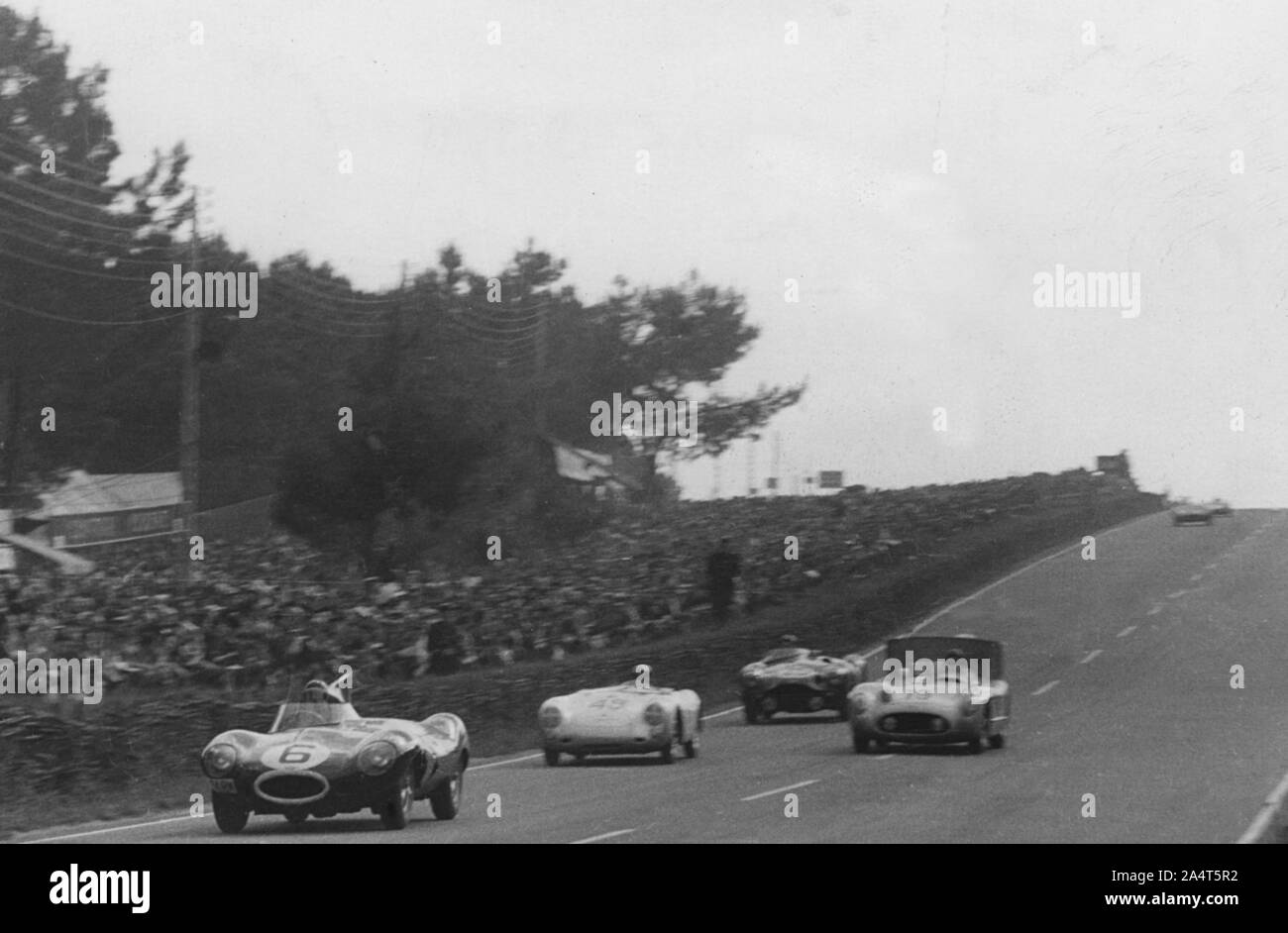 Jaguar D Type, Mike Hawthorn 1954 Le Mans. Stockfoto
