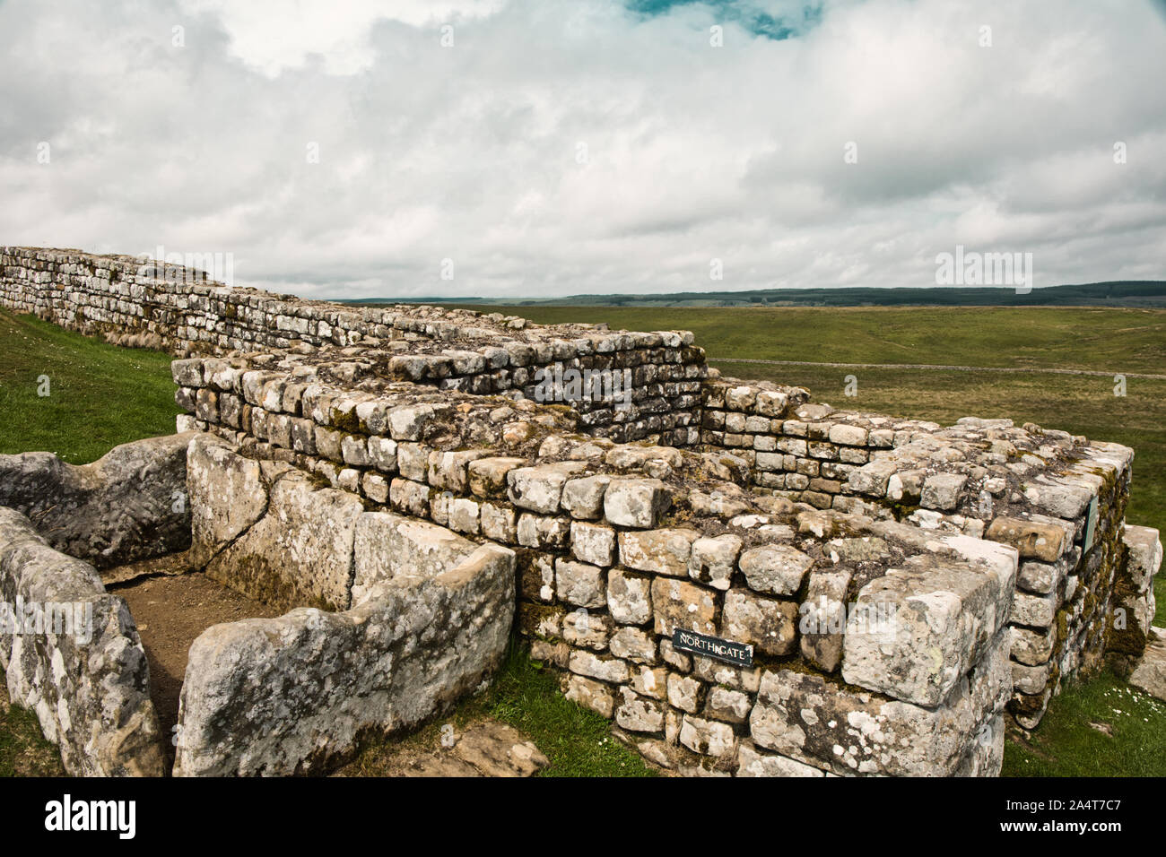 Housesteads Roman Fort ein anwendungsgerät fort auf Hadrian's Wall, Northumberland, England Stockfoto