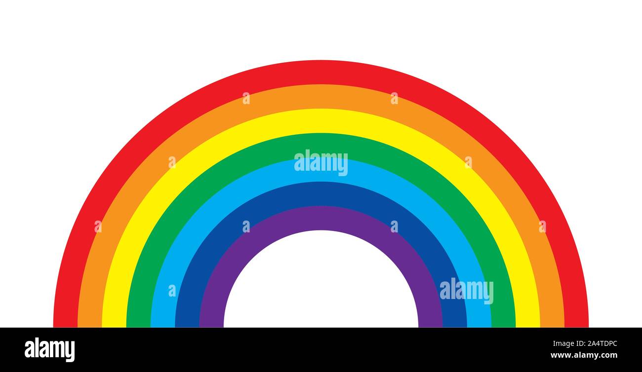 Vektor bunten Regenbogen Symbol oder Logo auf weissem Stock Vektor