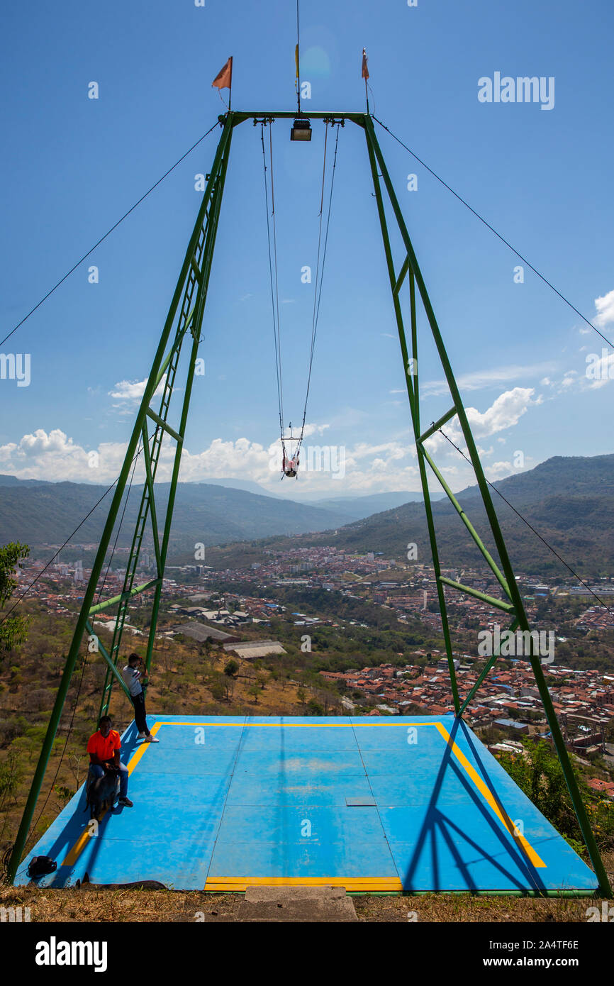 El Peñon Guane extreme Sport in San Gil, Kolumbien Stockfoto