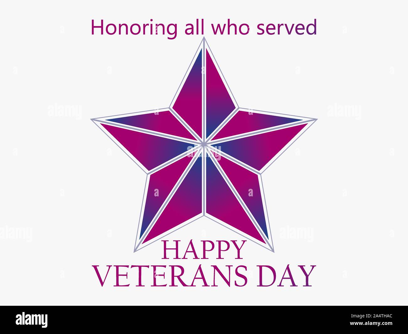 Veterans Day 11. November. Ehrt alle, die dienten. Roten fünfstrahligen Stern. Vector Illustration Stock Vektor