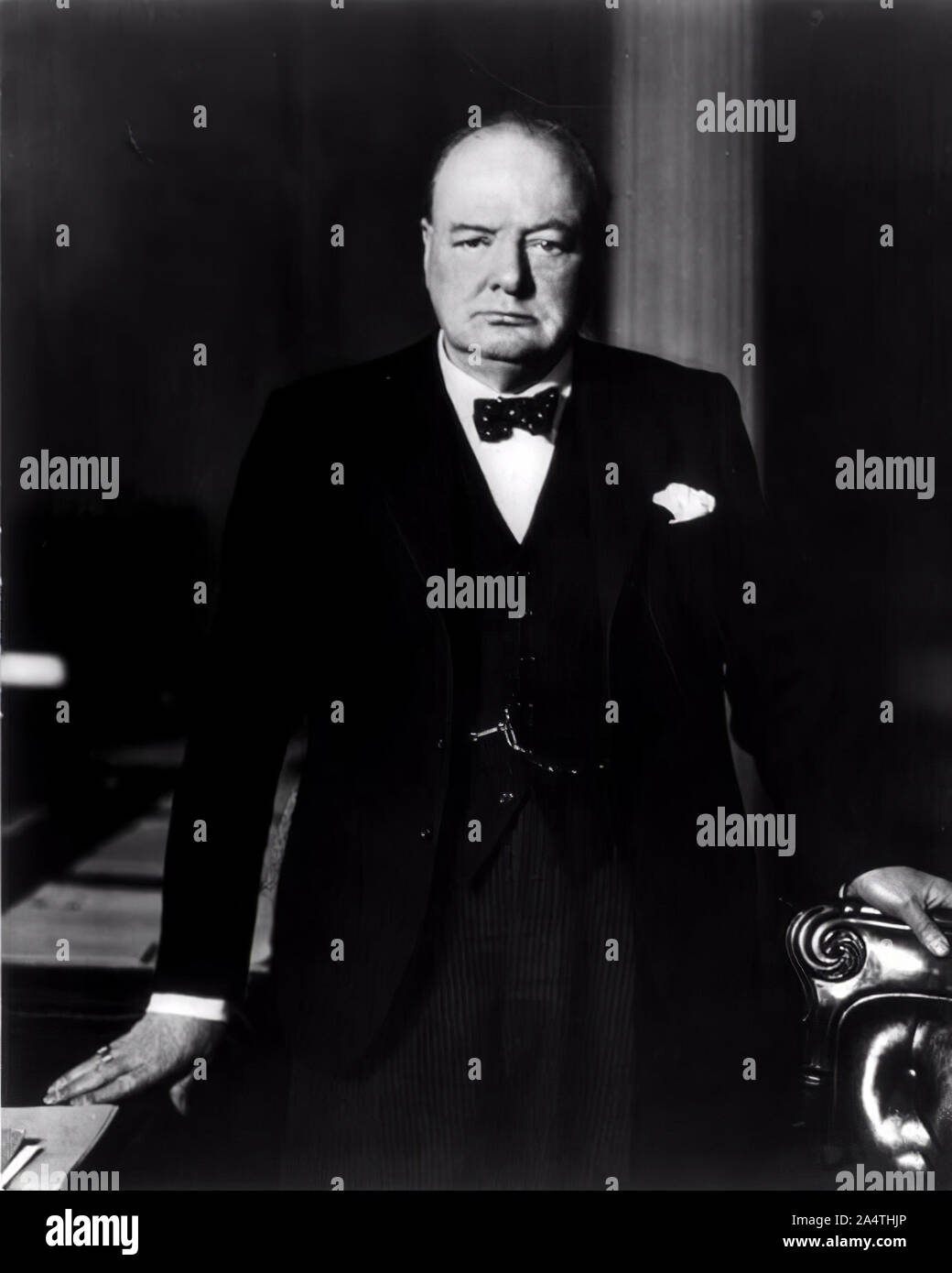 Sir Winston Leonard Spencer-Churchill (30. November 1874 C vom 24. Januar 1965) Stockfoto