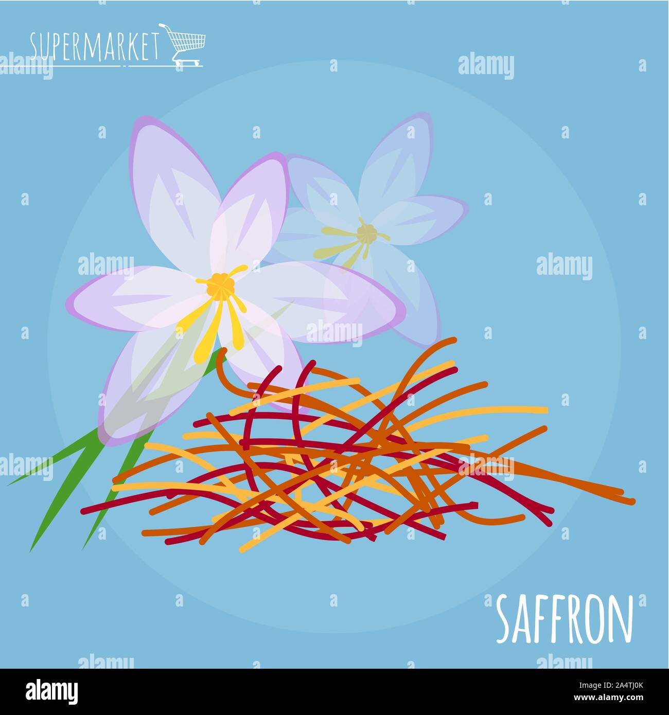 Safran und blau Stock-Vektorgrafiken kaufen - Alamy