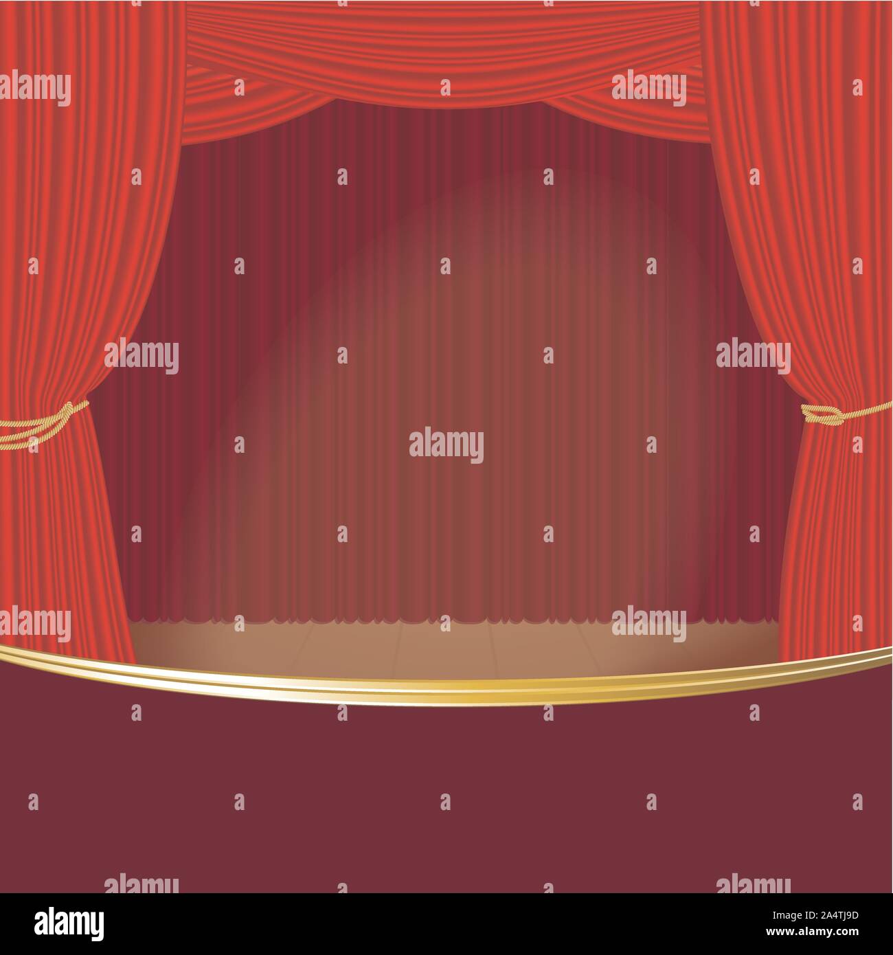 Theater Buhne Vorhang Vector Template Stock Vektorgrafik Alamy