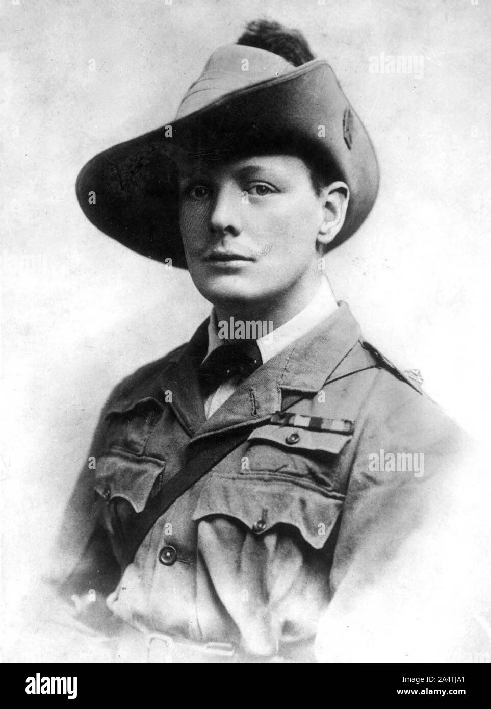 Junge Sir Winston Churchill Stockfoto