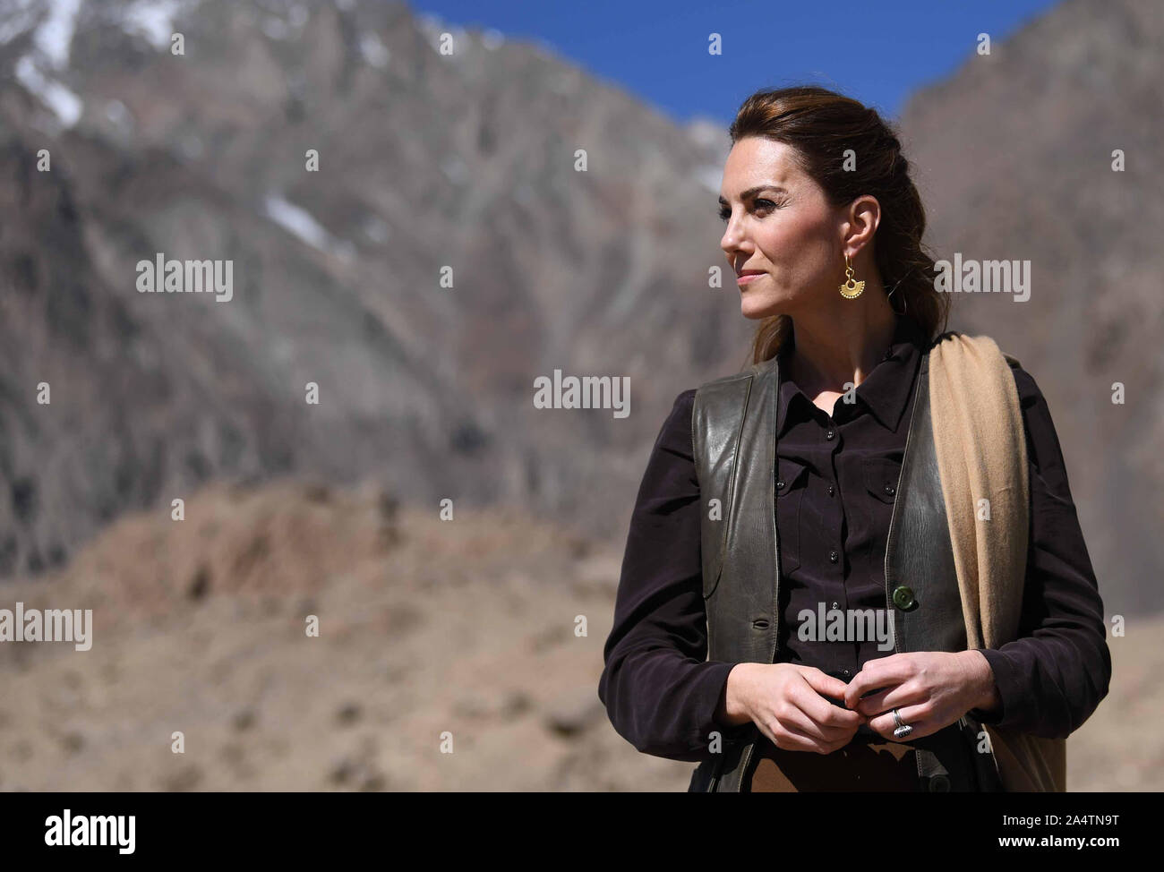 Der Herzog und die Herzogin von Cambridge besuchen Sie die Chiatibo Gletscher der Hindu Kush Gebirges in der Chitral Bezirk Khyber-Pakhunkwa Provinz in Pakistan am dritten Tag der königlichen Besuch. Stockfoto