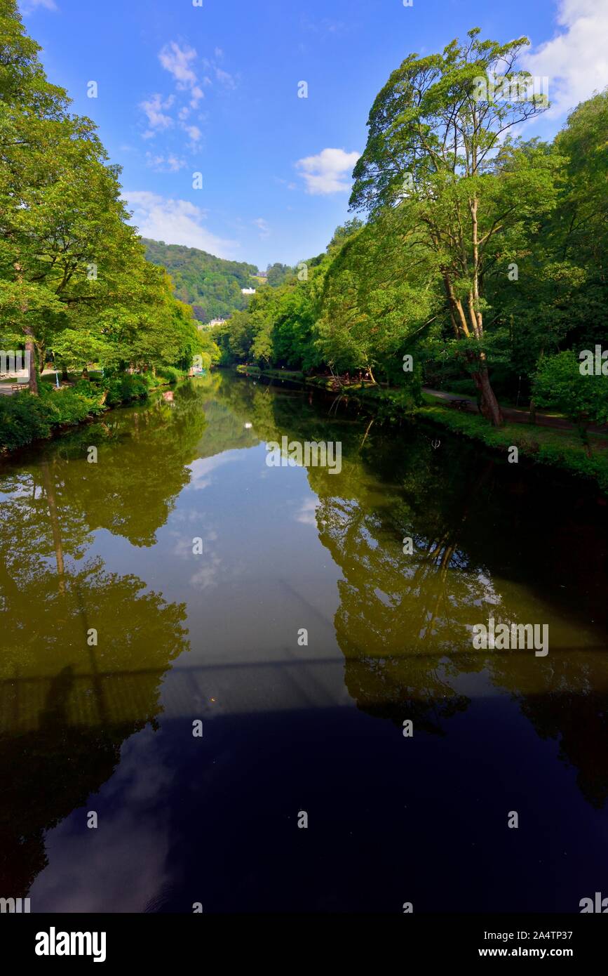 Fluß Derwent Matlock Bath Derbyshire England UK Stockfoto