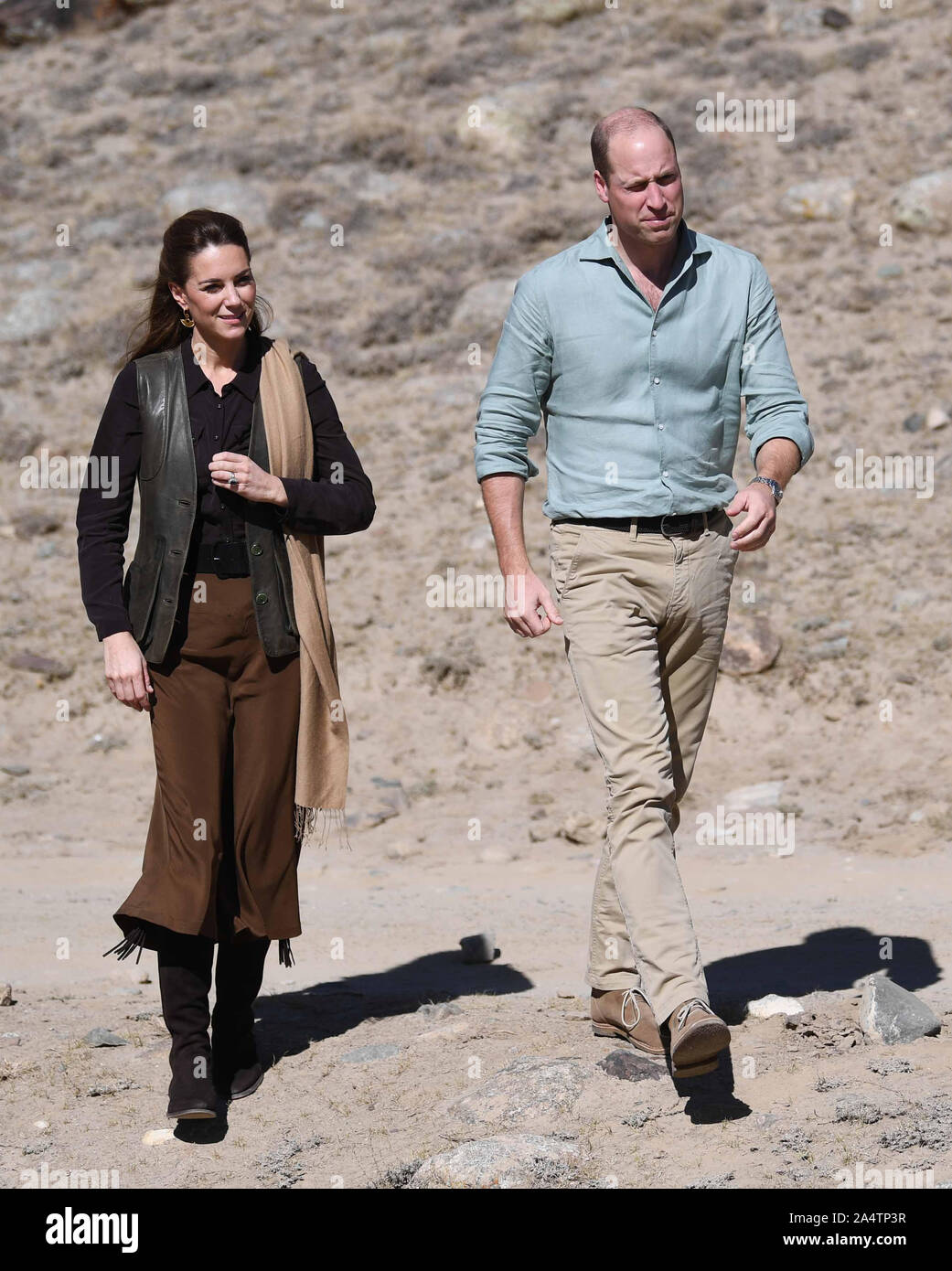 Der Herzog und die Herzogin von Cambridge besuchen Sie die Chiatibo Gletscher der Hindu Kush Gebirges in der Chitral Bezirk Khyber-Pakhunkwa Provinz in Pakistan am dritten Tag der königlichen Besuch. Stockfoto