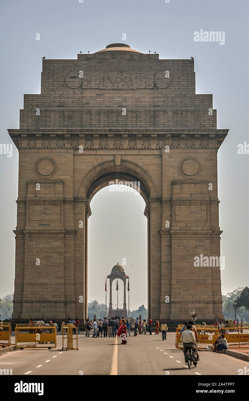 11-März-2007 das India Gate (ursprünglich als alle Indien War Memorial) Rajpath New Delhi Indien Stockfoto